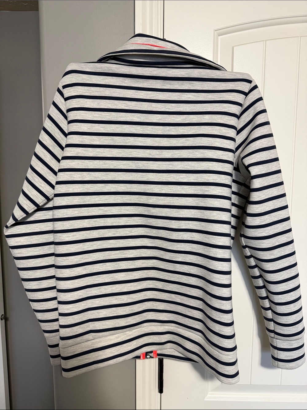 Helly Hansen Naiad Fleece Jacket in white and Navy Stripe - Picture 2 of 2
